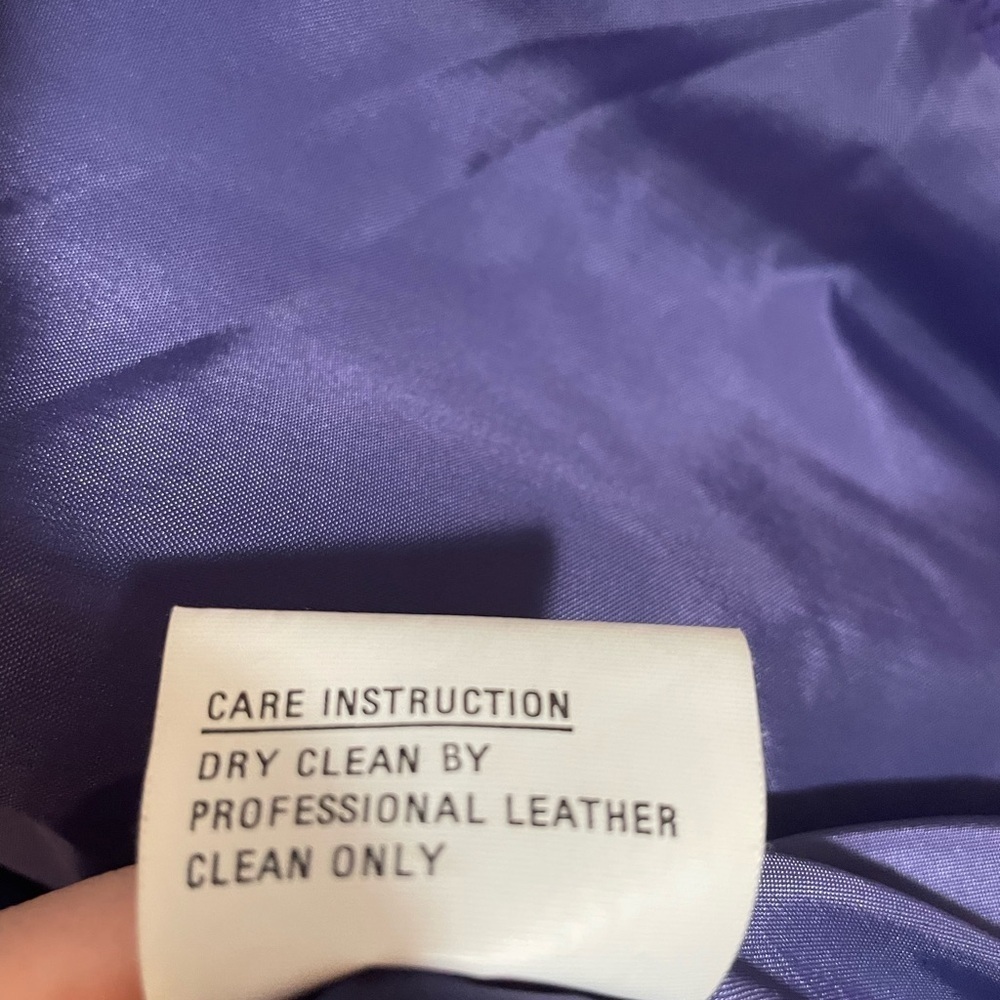 Vintage Learsi Genuine Purple Leather Jacket 80’s-90’s, Size Medium Unisex - Picture 8 of 11